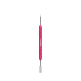 Staleks Pro UNIQ 11 TYPE 1 Gummy Manicure Pusher with Silicone Handle Flat Straight Pusher + Ring Curette PQ-11/1